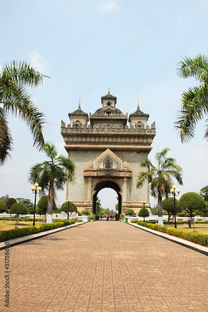 Fototapeta premium Temple, Vientiane, Laos.