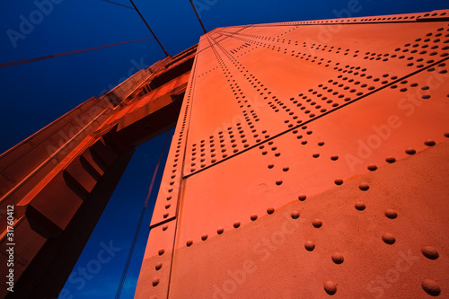 Detailed View of the Golden Gate Bridge Tower