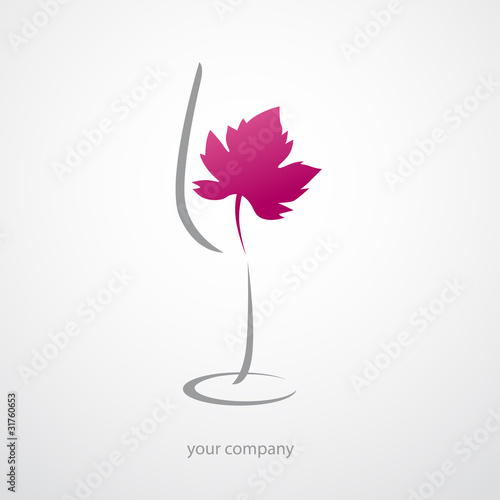 logo entreprise, logo vin, verre de vin