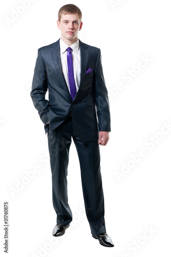 The young businessman in a suit