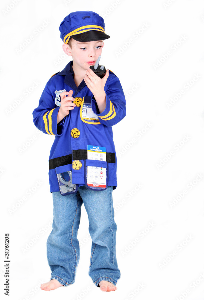 Young Preschool boy in Police costume Young Preschool boy in Police costume
