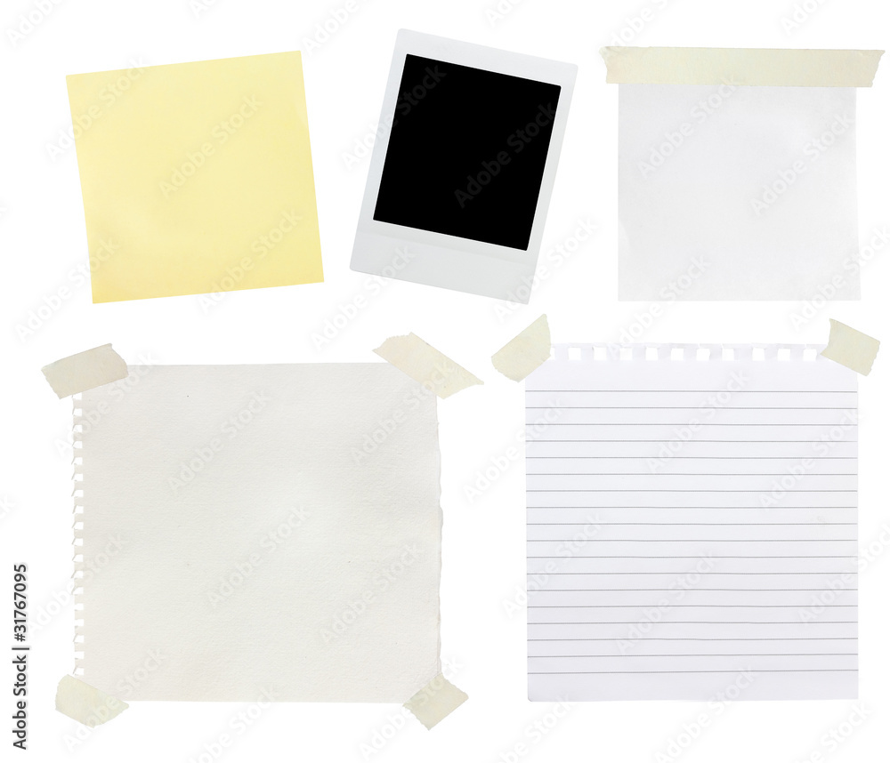 scrapbook elements including papers and a photo scrapbook elements including papers and a photo