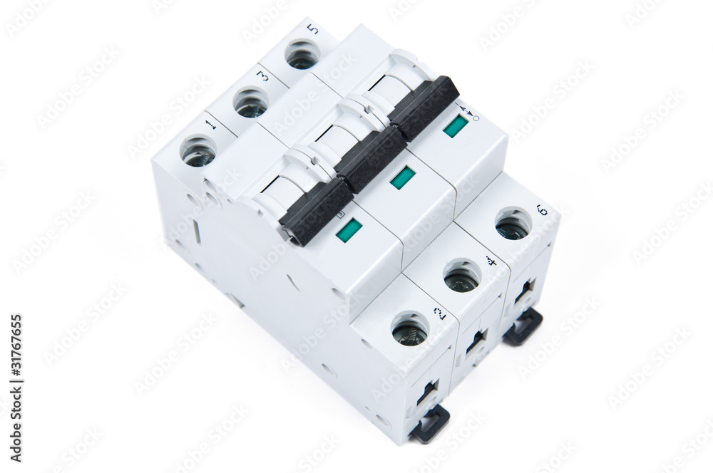 three phase safety switch in ON position three phase safety switch in ON position