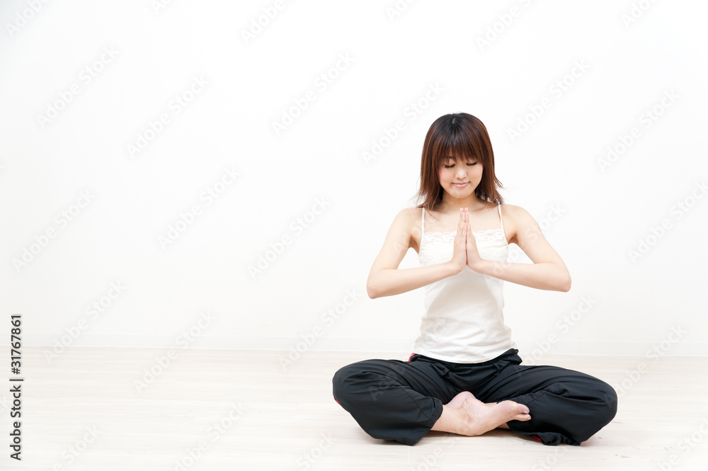 beautiful asian woman playing yoga style exercise beautiful asian woman playing yoga style exercise