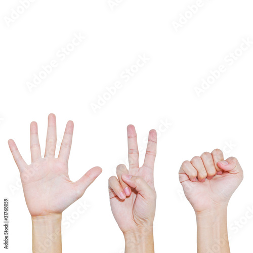 Rock , Scissors , Paper , Hand posing