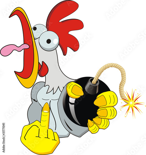 angry rooster
