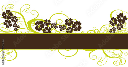 banniere marron et verte