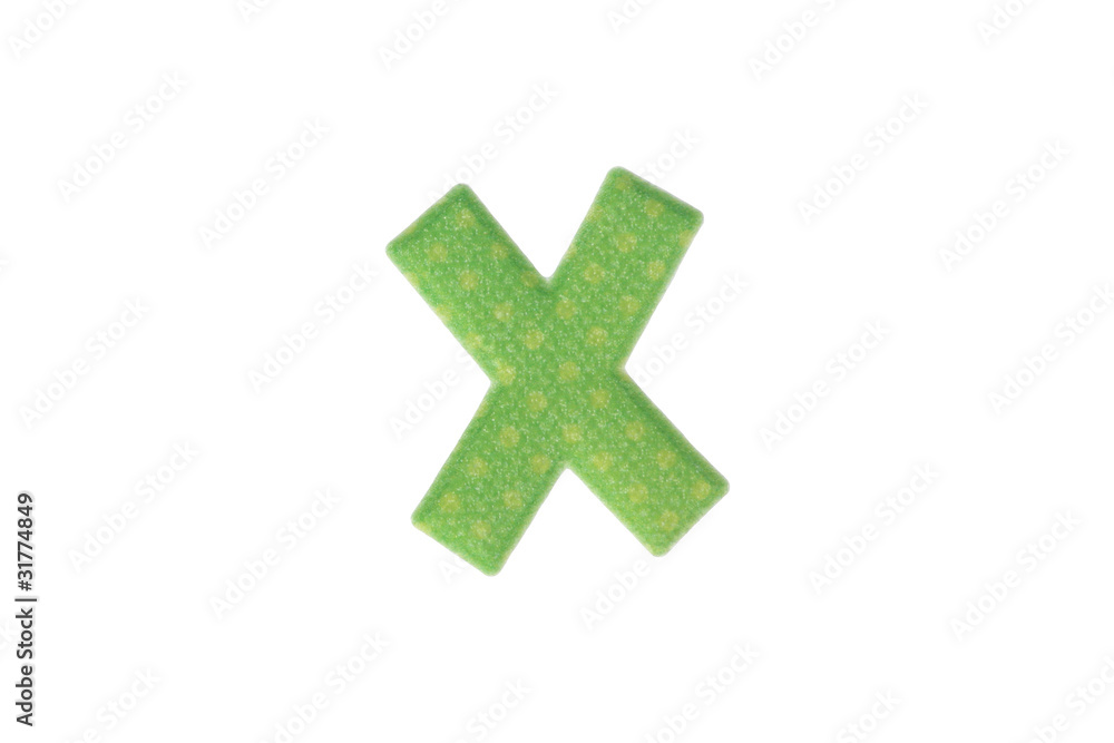 Obraz premium Alphabet X Isolated on White Background