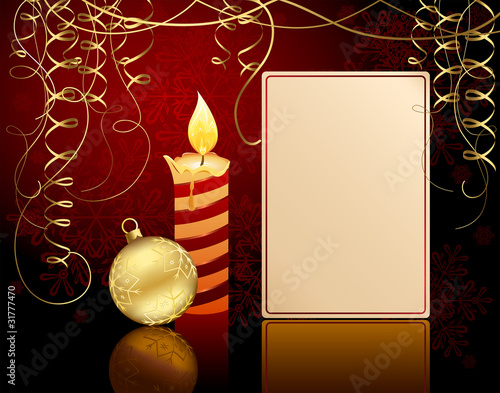 Candlelight and Christmas ball