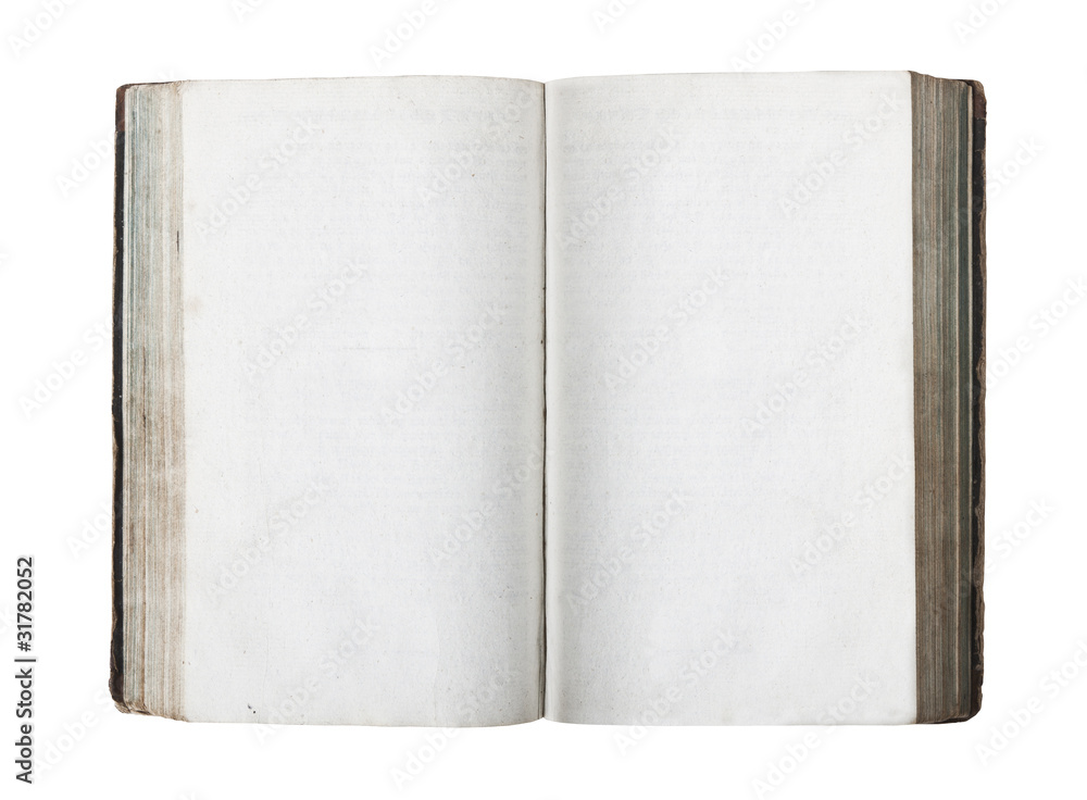 Old book with blank pages isolated Old book with blank pages isolated