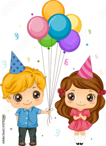 Boy Giving Balloons