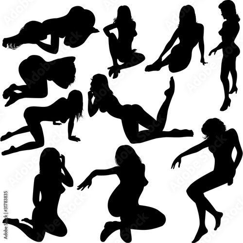 Vector Woman Silhouettes.