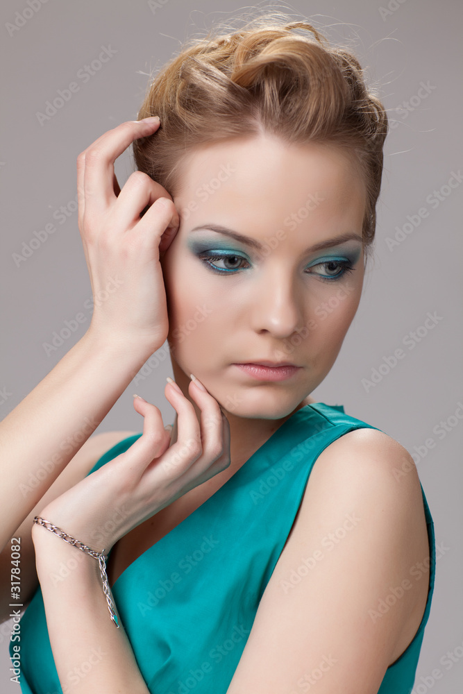 Portrait of beautiful young woman. Portrait of beautiful young woman.