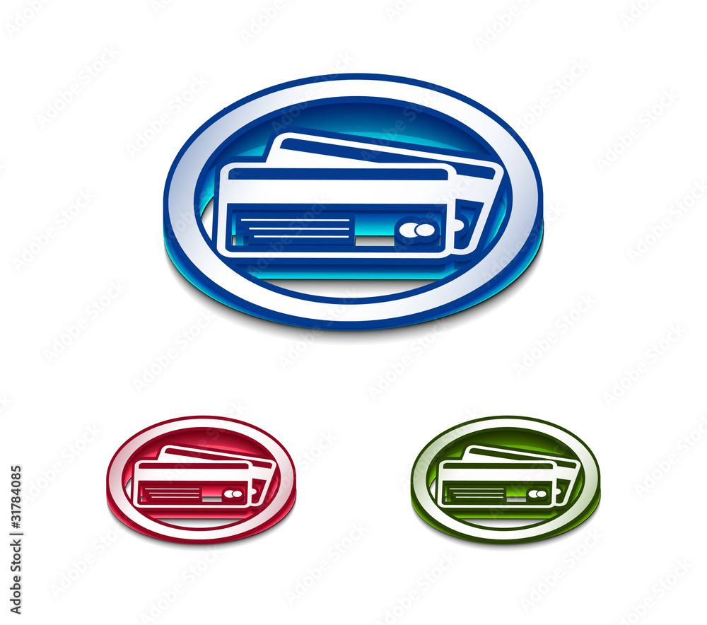 3d glossy play icon, includes 3 color versions. 3d glossy play icon, includes 3 color versions.