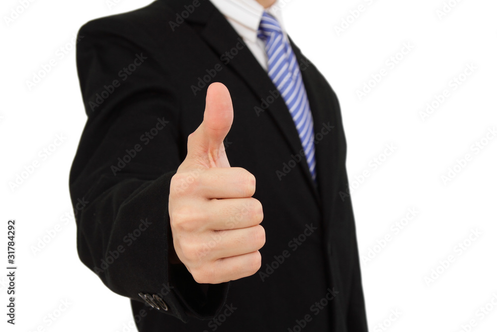 A businessman showing the thumbs up A businessman showing the thumbs up