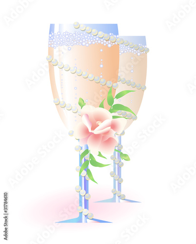 two flute of champagne