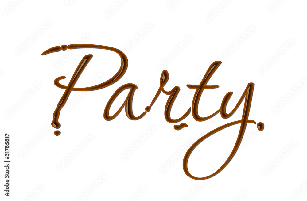 Chocolate party text
