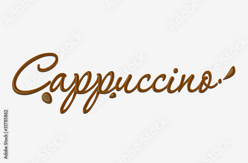 Chocolate cappuccino text