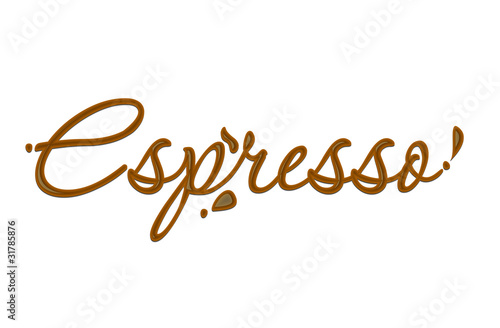 Chocolate espresso text