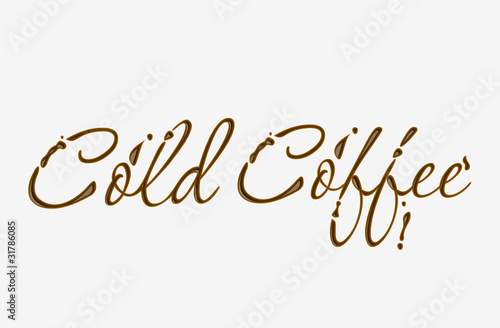 Chocolate cold cofee text