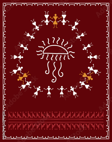 Folk, Tribal Designs, Motif, Wall Painting
