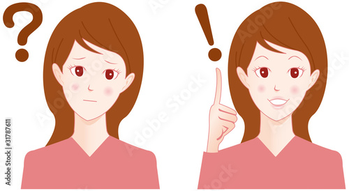 女性 悩む ひらめく