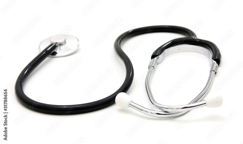 sthetoscope isolated over a white background.