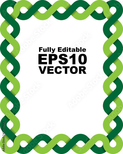 Vector frame made of two braided lines