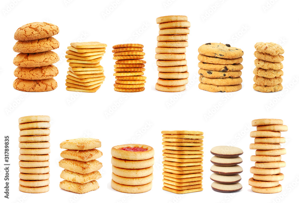 Stacks of cookies