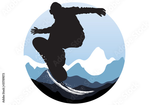 snowboarder jumping