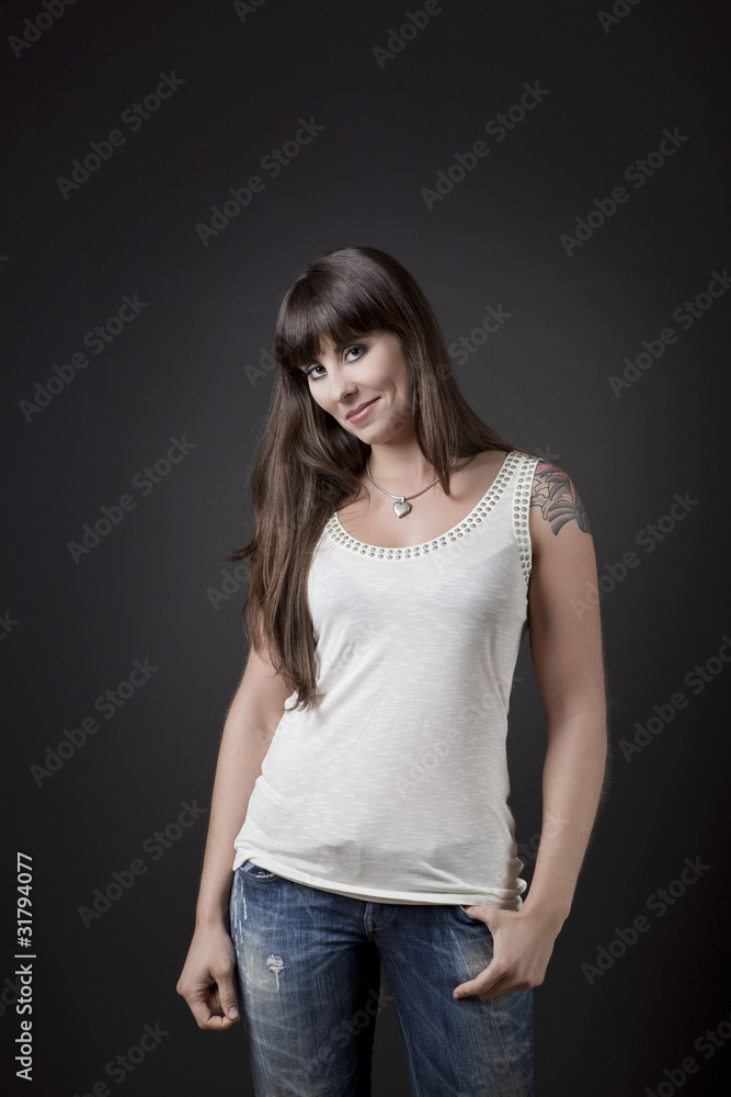 Beautiful woman smiling Beautiful woman smiling