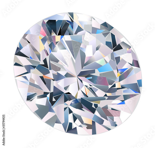 Diamond isolated, vector.
