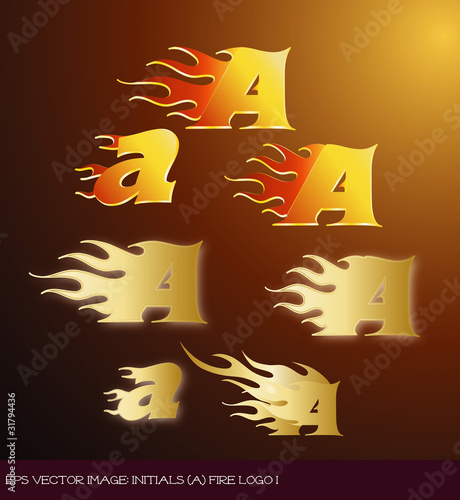 eps Vector image:initials（a）fire logo I