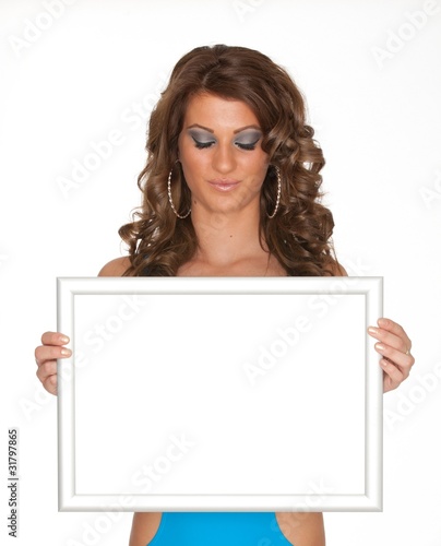 Women whit sign