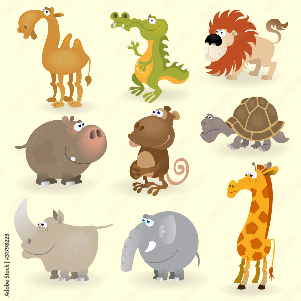 Fototapeta premium Wild animals set (Africa)