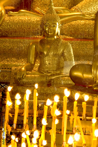 Candle and  Buddha.