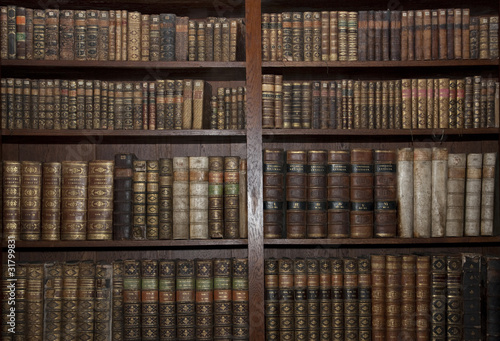 old books in old library