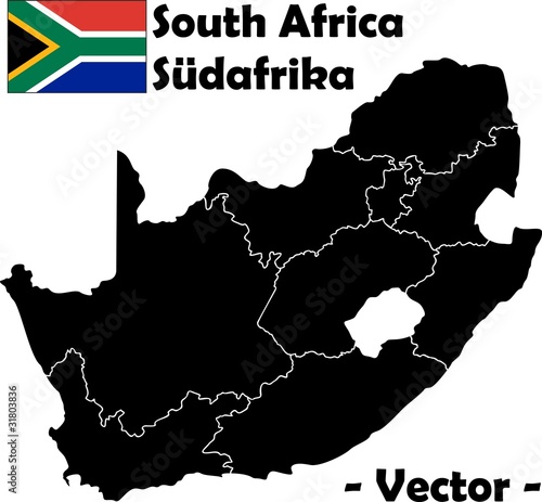 Südafrika Vektor - Land unterteilt in Provinzen