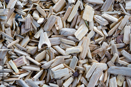 Detail of surface of wooden chips