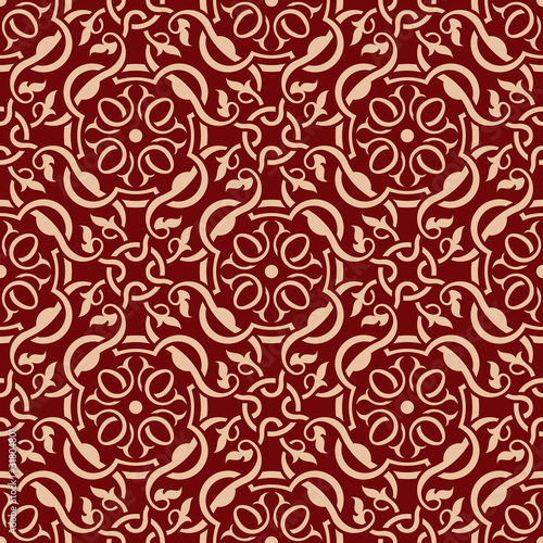 Red seamless wallpaper pattern