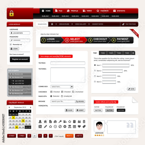 Web Design Website Element Vector