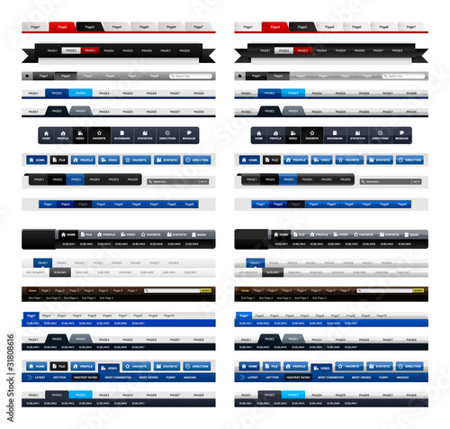 Web Design Menu Navigation Bar Website Element