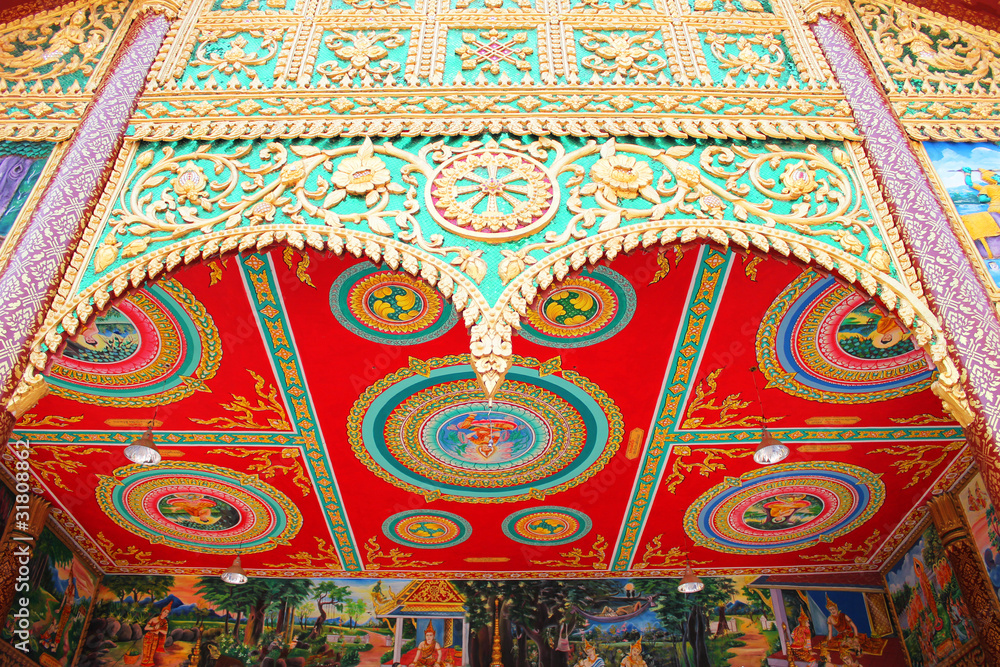 Roof temple in Vientiane, Laos. Roof temple in Vientiane, Laos.