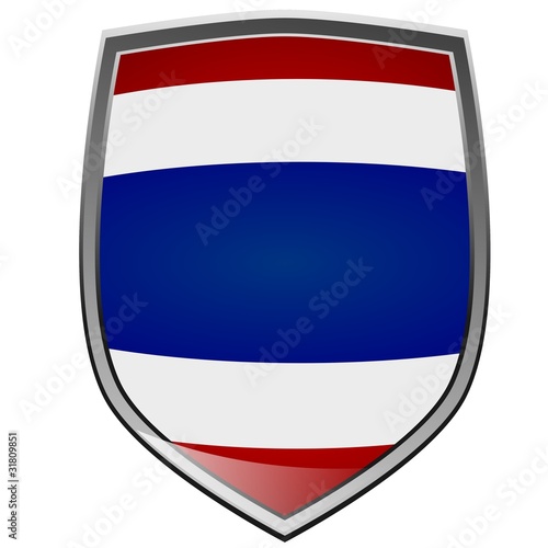 Free Download Shield with the flag of Thailand - GFXLoad