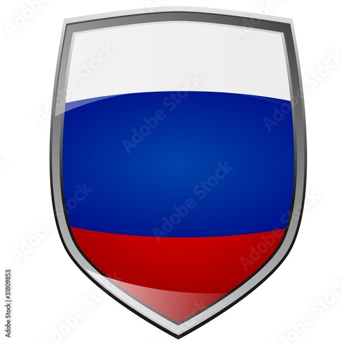 Free Download Shield with the flag of Russia - GFXLoad