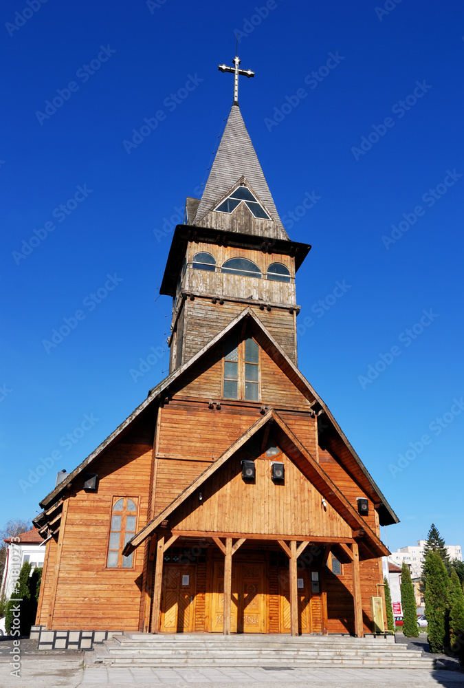 Orthodox wooden church, Brasov, Romsnis