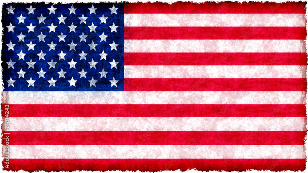 Obraz premium flag of united states of america on grunge