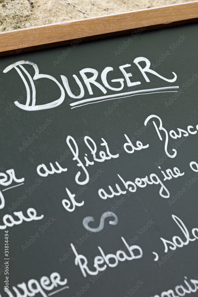 Obraz premium Ardoise : Burger