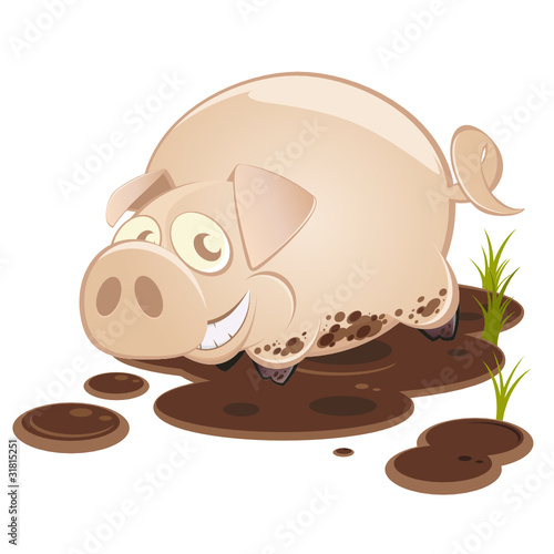 schwein cartoon lustig dreck