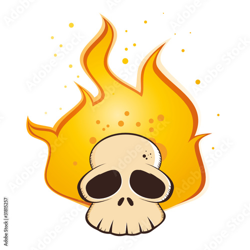 totenkopf feuer schädel flamme
